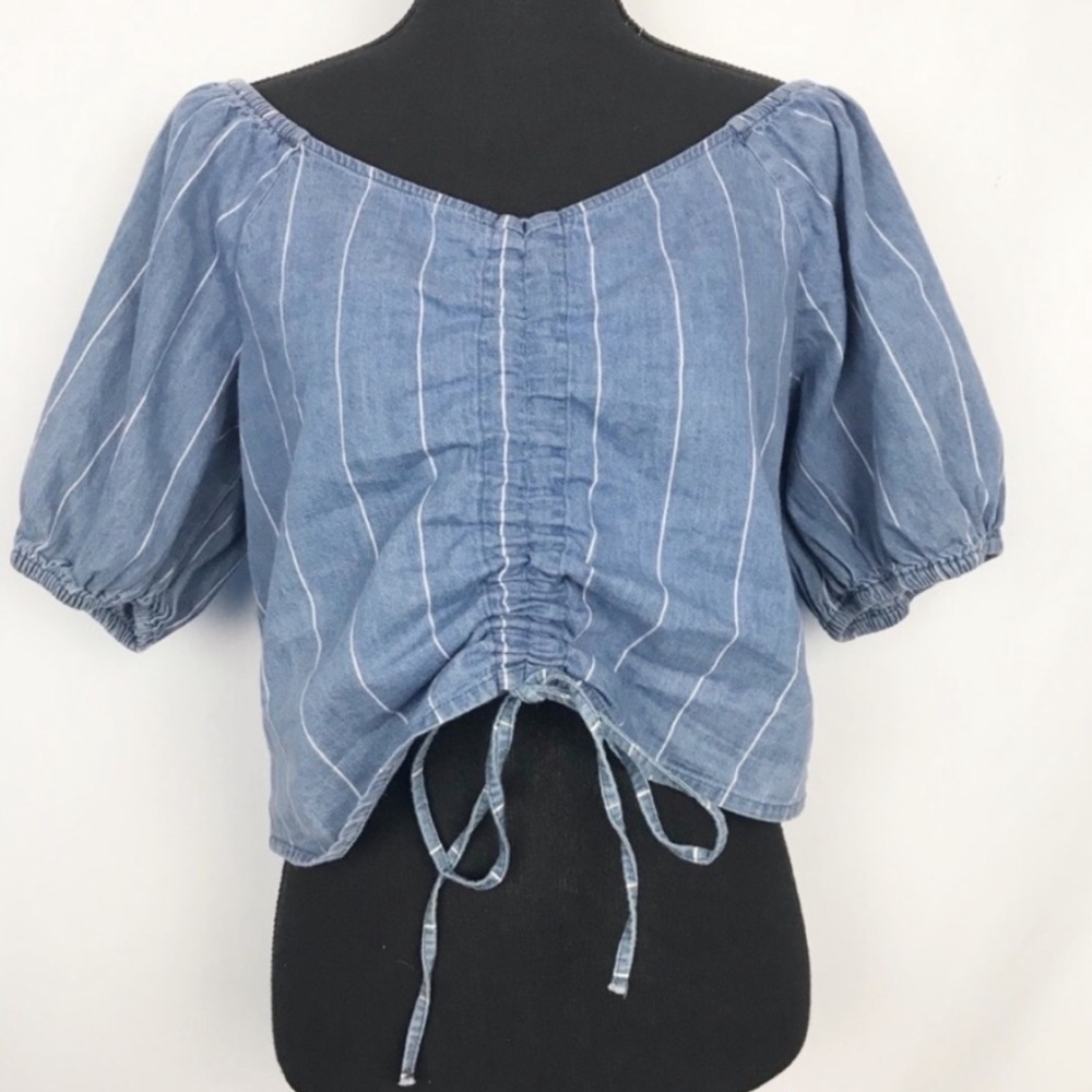 NWT Sadie & Sage Striped Ruched Top